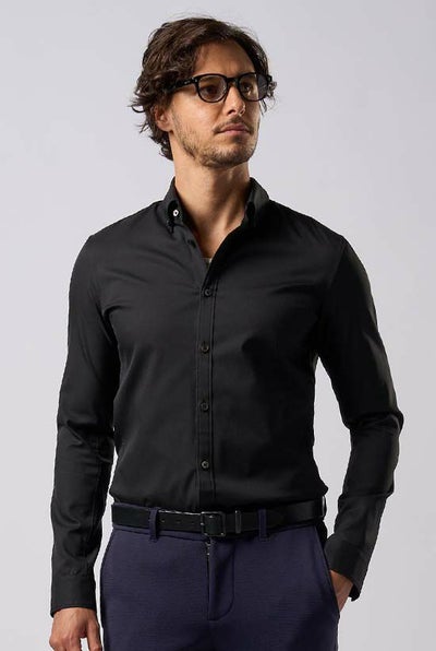 wjkシャツ│smart collar pullover H/S［black］