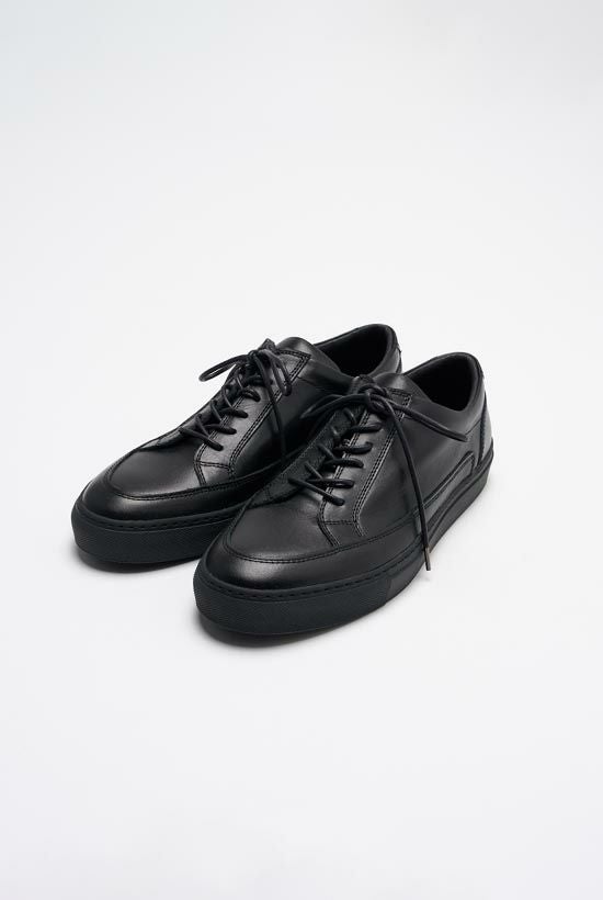 wjkスニーカー│low cut leather sneaker［black］