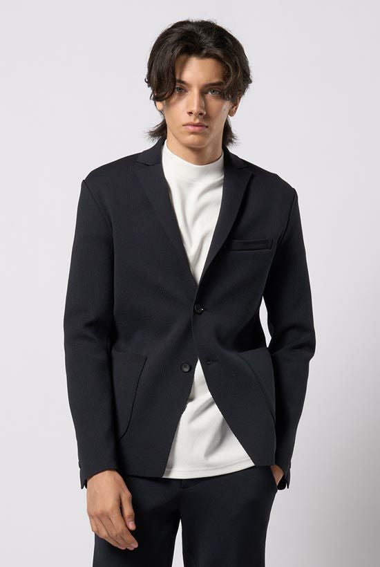 ONEEIGHT ｜muta × wjk knit jacquard relax parker［navy］