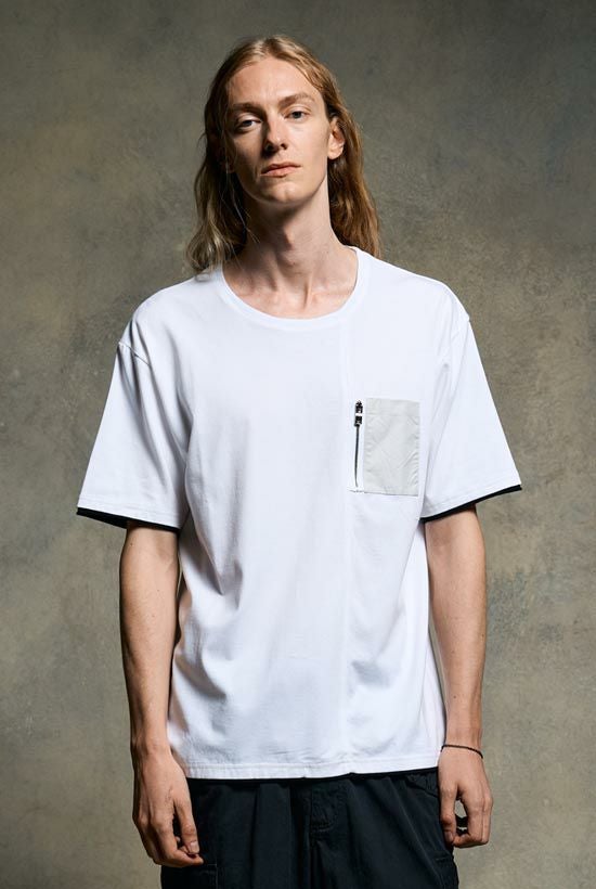 ONEEIGHT ｜cool touch zip-pocket S/S［white］